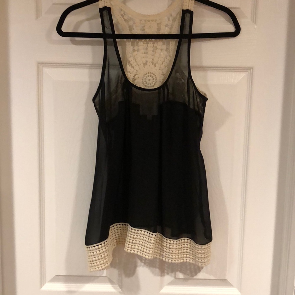 Sheer and Crochet Top
